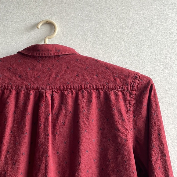 Red Western Button Down Shirt XL - Picture 4 of 6